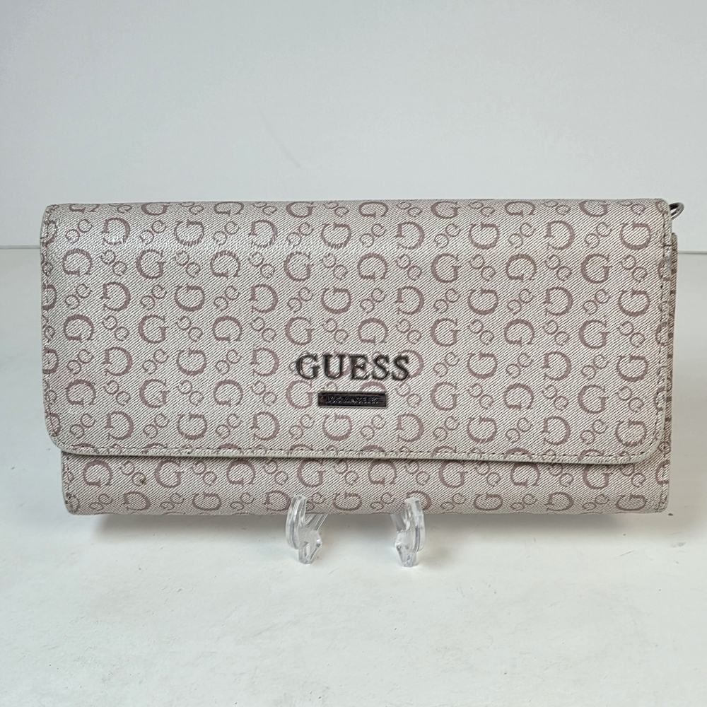 Guess Taupe Monogram Wallet